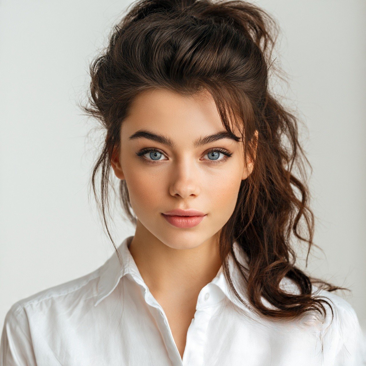 High Ponytail with Volume Cute and Easy Hairstyle