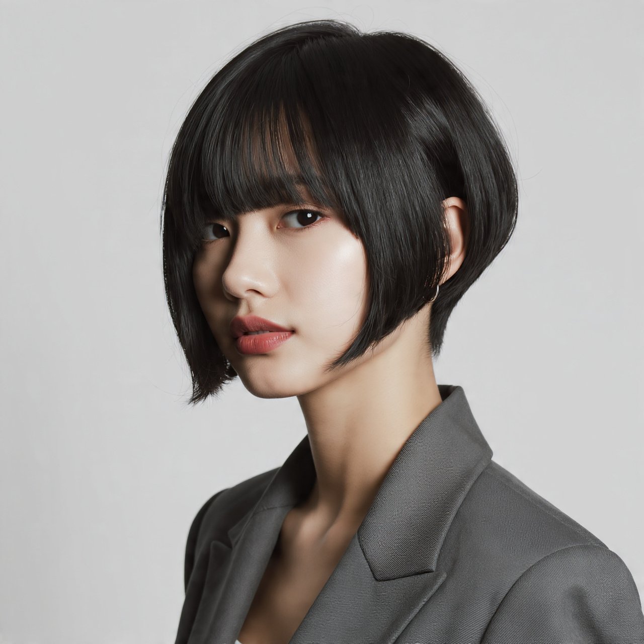 Inverted Bob with Side Bangs