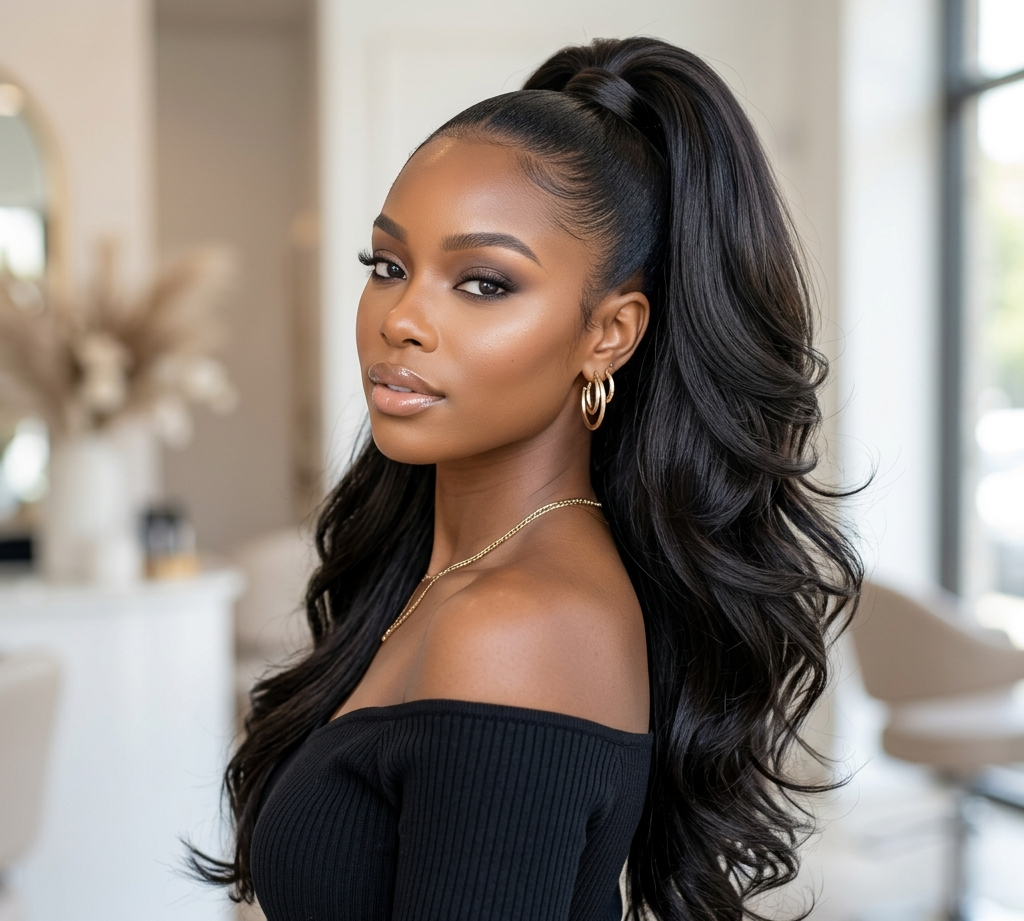 Layered Quick Weave Ponytail Hairstyles for Volume