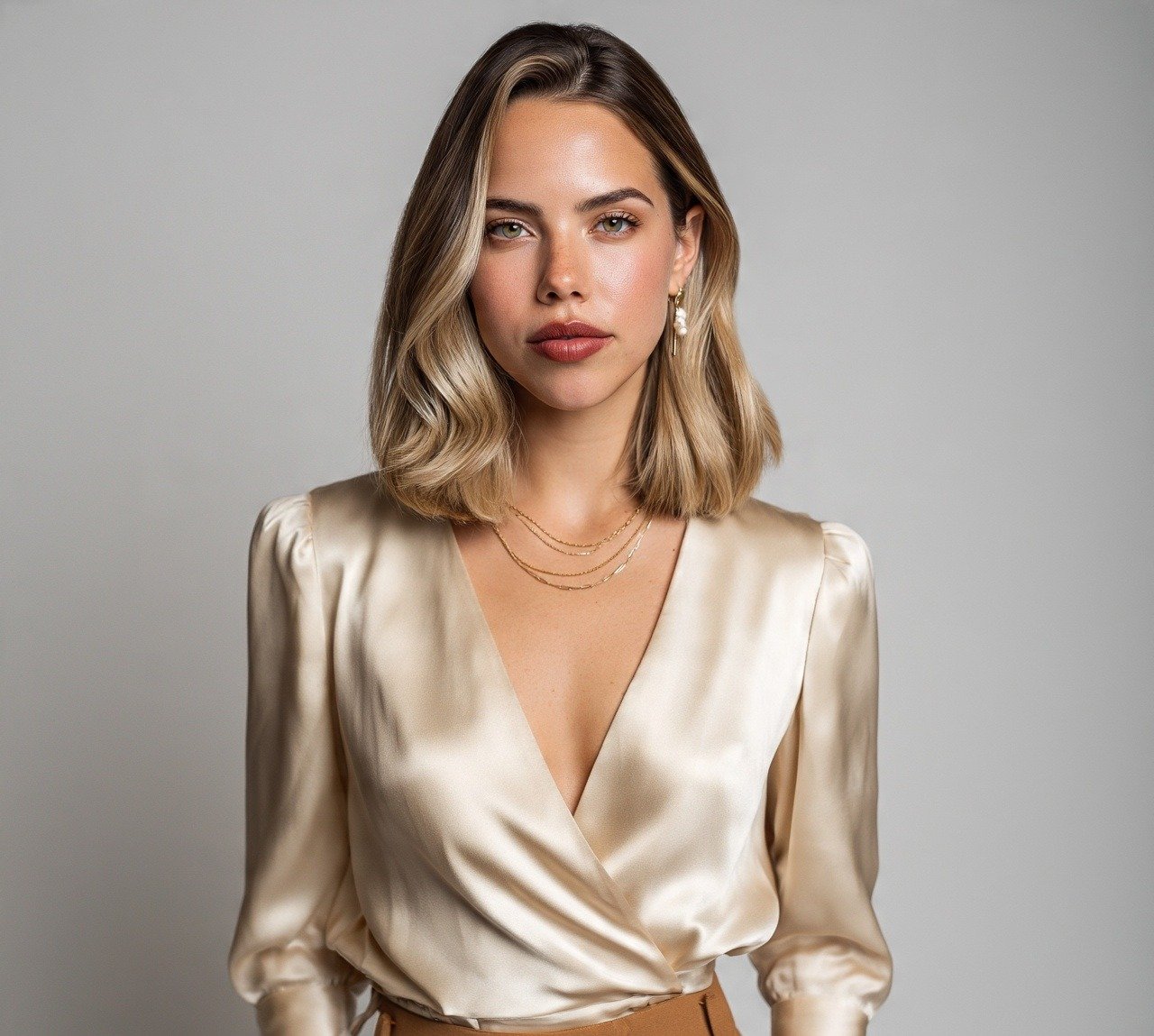 Long Bob Haircut with Balayage