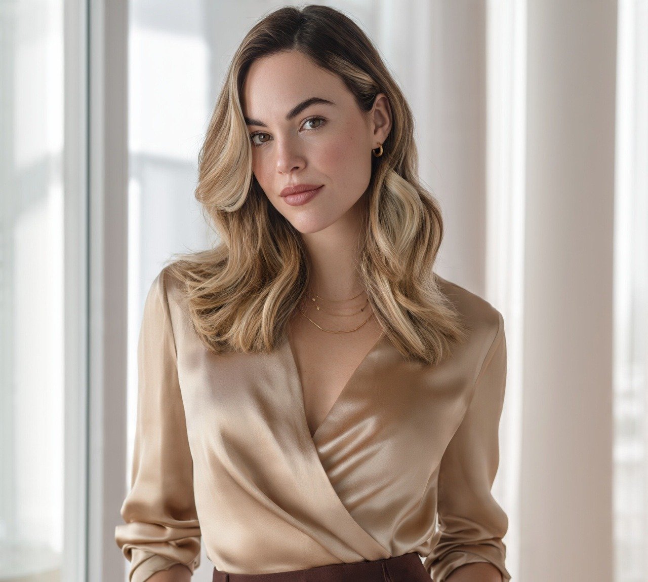 Long Bob Haircut with Color Melt
