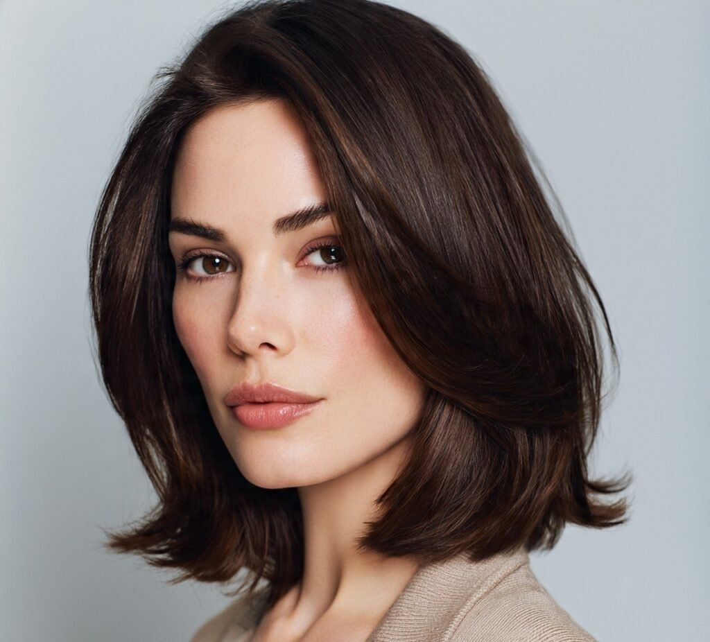 Long Bob with Soft Face Framing Layers