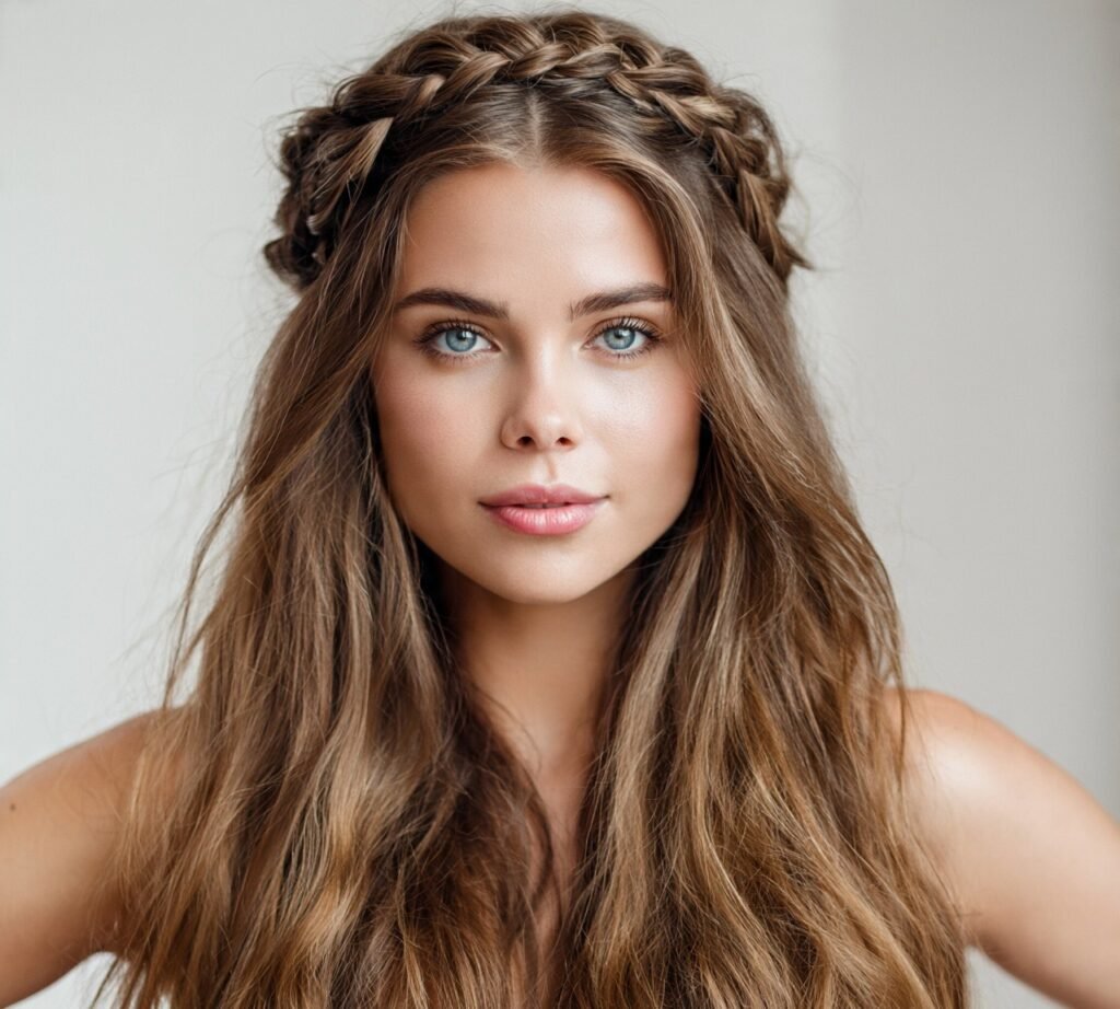 15 Long Hairstyles That Will Make Your Salon Visit Worth It 13 Long Braided Crown Style