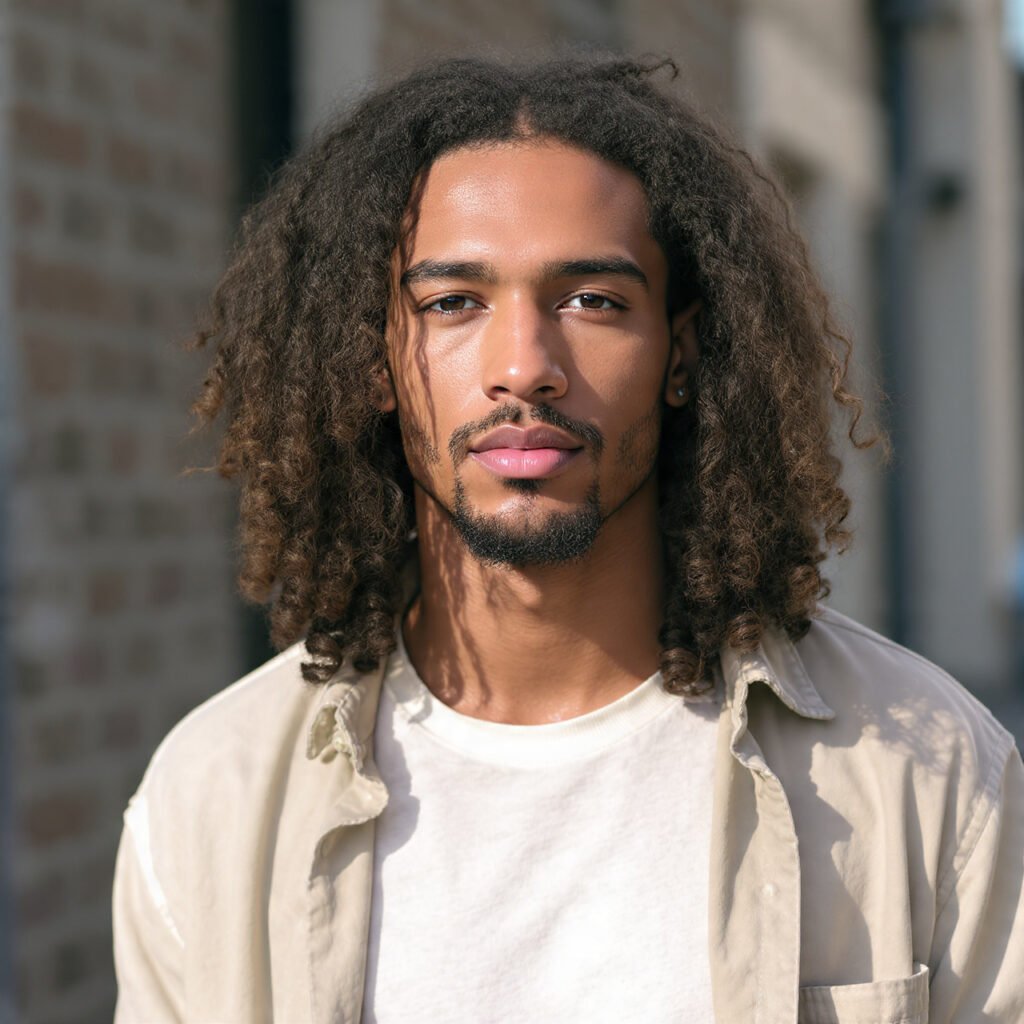 Long Curly Hair For Men 1