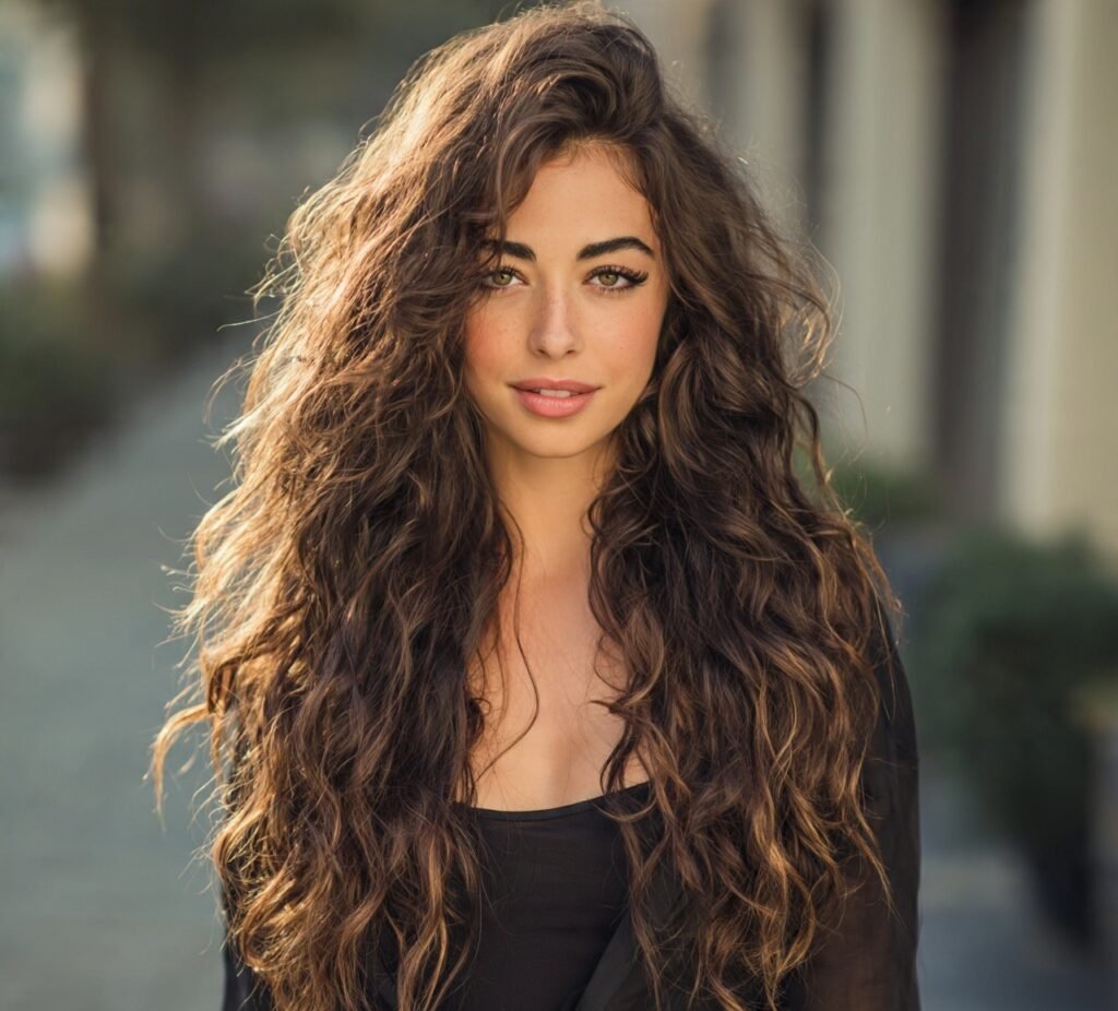 13 Trending Chic Long Curly Hairstyles for Maximum Bounce and Definition 9 Long Curly Hair with Subtle Layers and Length Retention cropped
