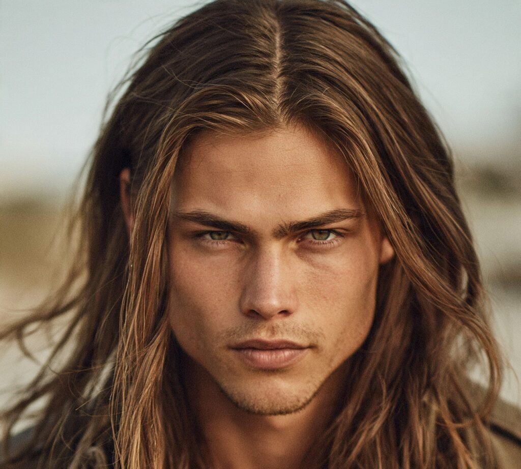 Long Hair Center Part cropped