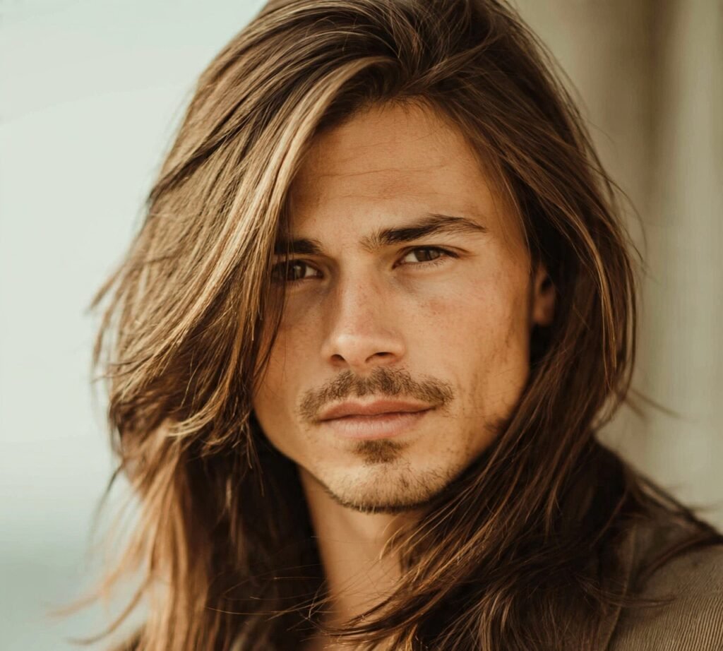 Long Hair with Side Swept Bangs cropped