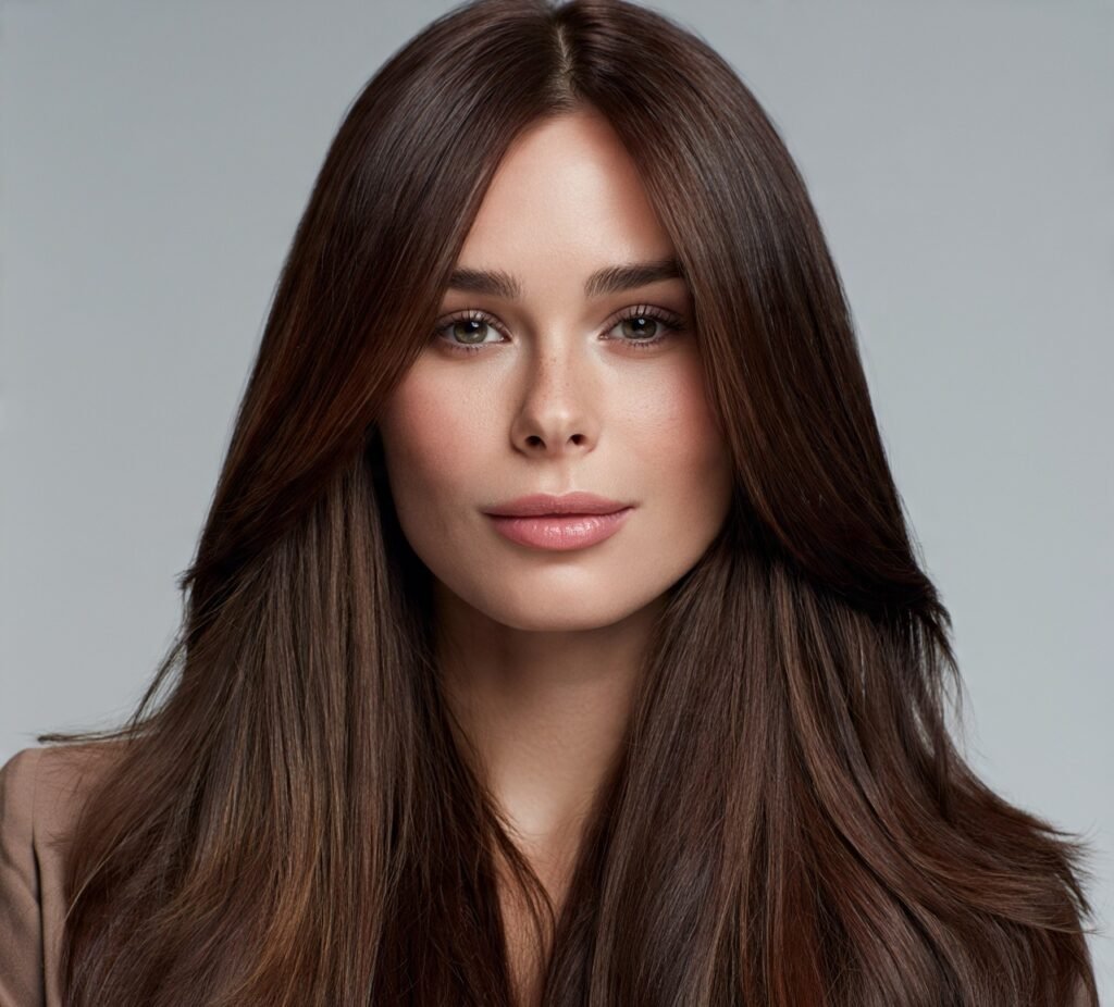 Long Hair with Subtle Layers and Blunt Ends