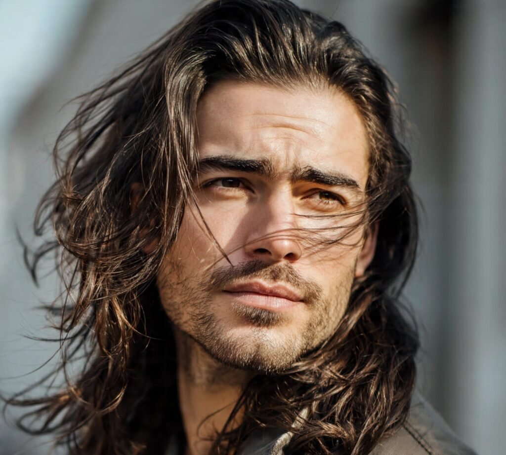 Long Hair with Subtle Layers and Texture Spray cropped