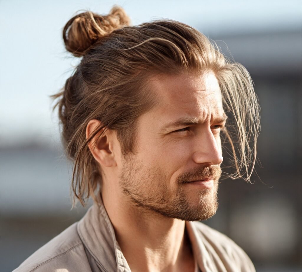 Long Hair with a Man Bun cropped
