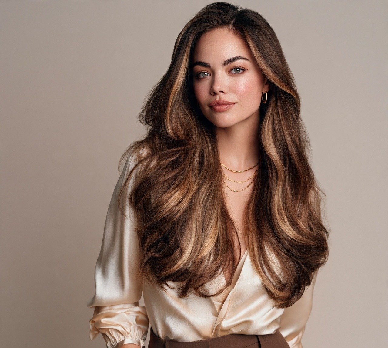 Long Layered Haircut with Dimensional Highlights