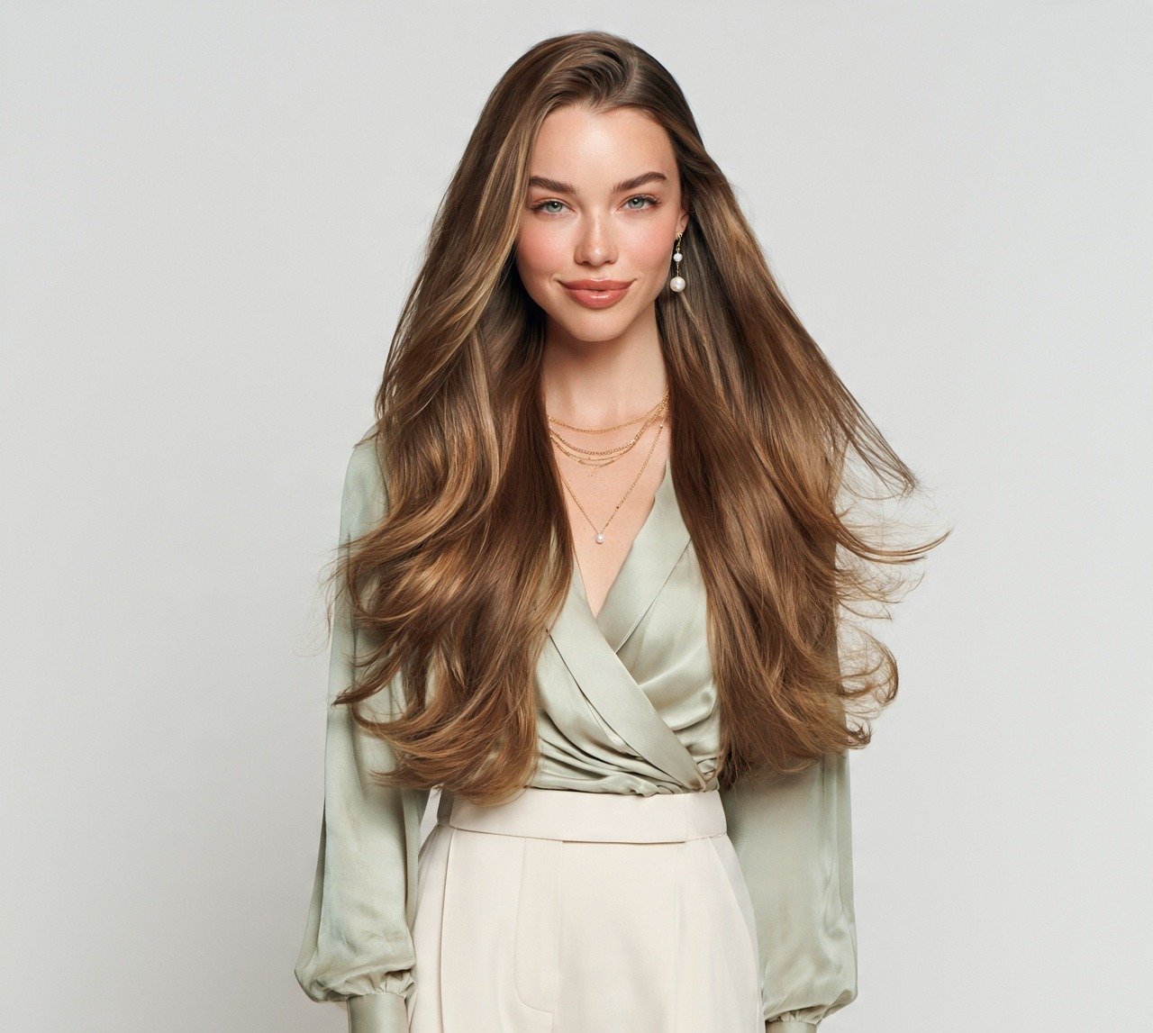 Long Layered Haircut with Wispy Ends
