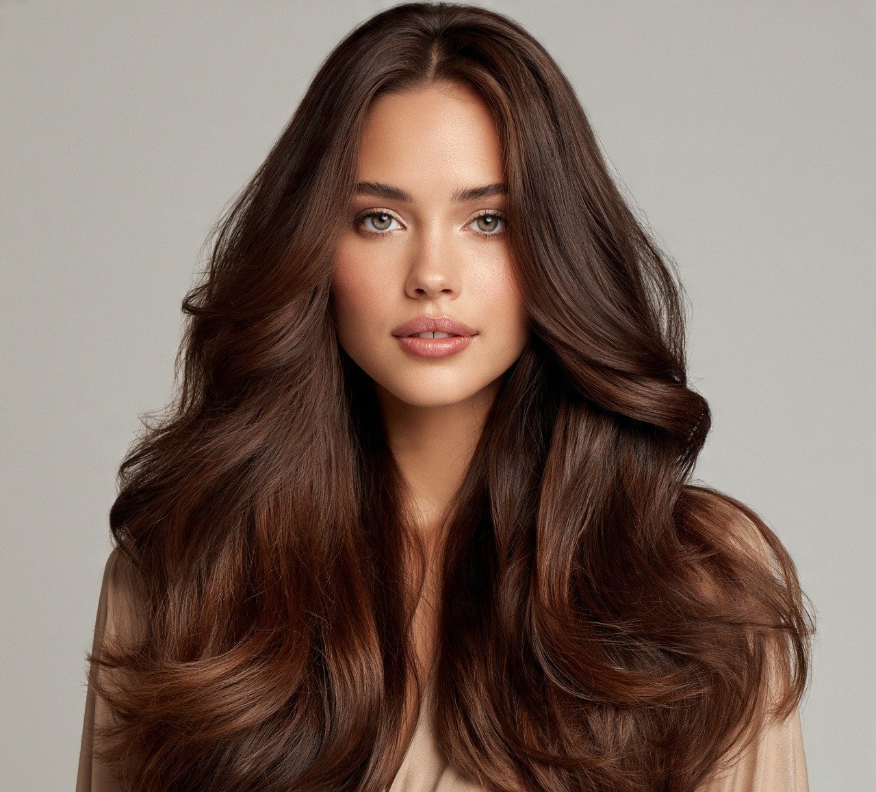 Long Layered Waves with Volume Formal Long Hair