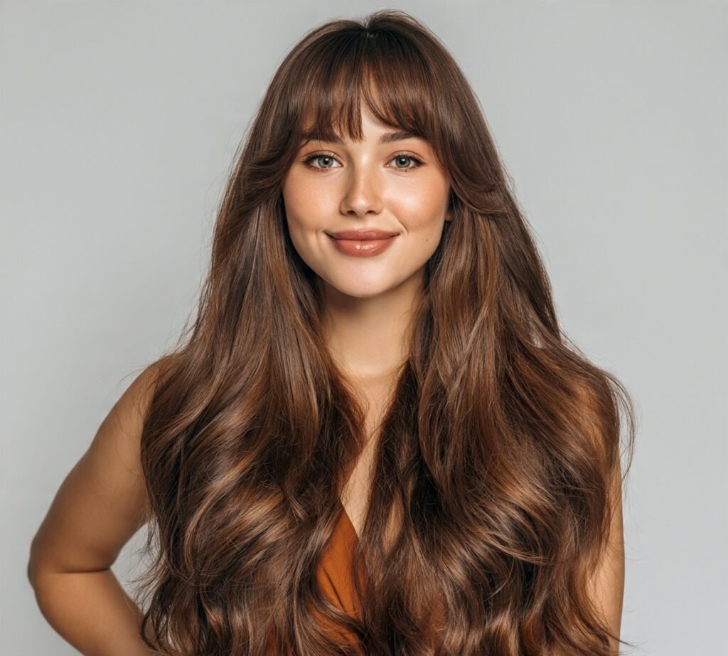 15 Long Hairstyles That Will Make Your Salon Visit Worth It 3 Long Layers with Curtain Bangs