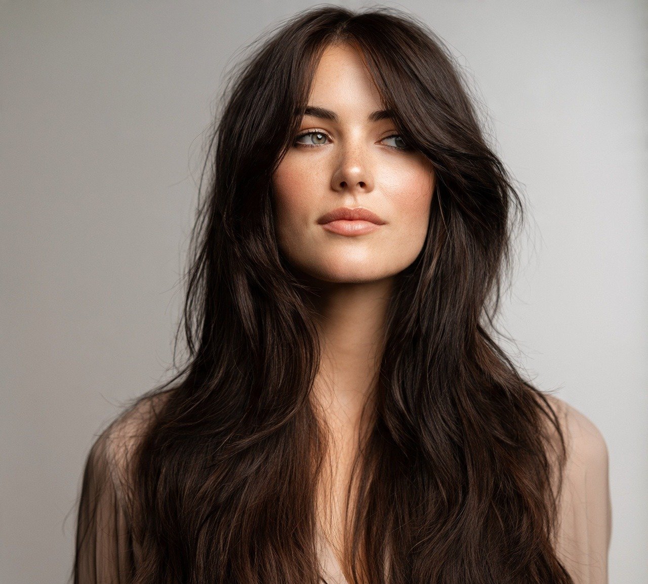 Long Shag Simple Hairstyle