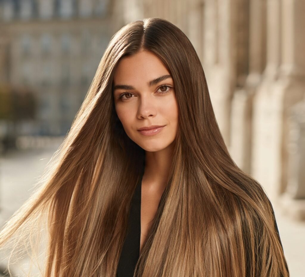 Long Straight Hair with Balayage