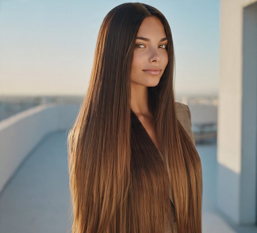 Long Straight Hair with Subtle Ombre