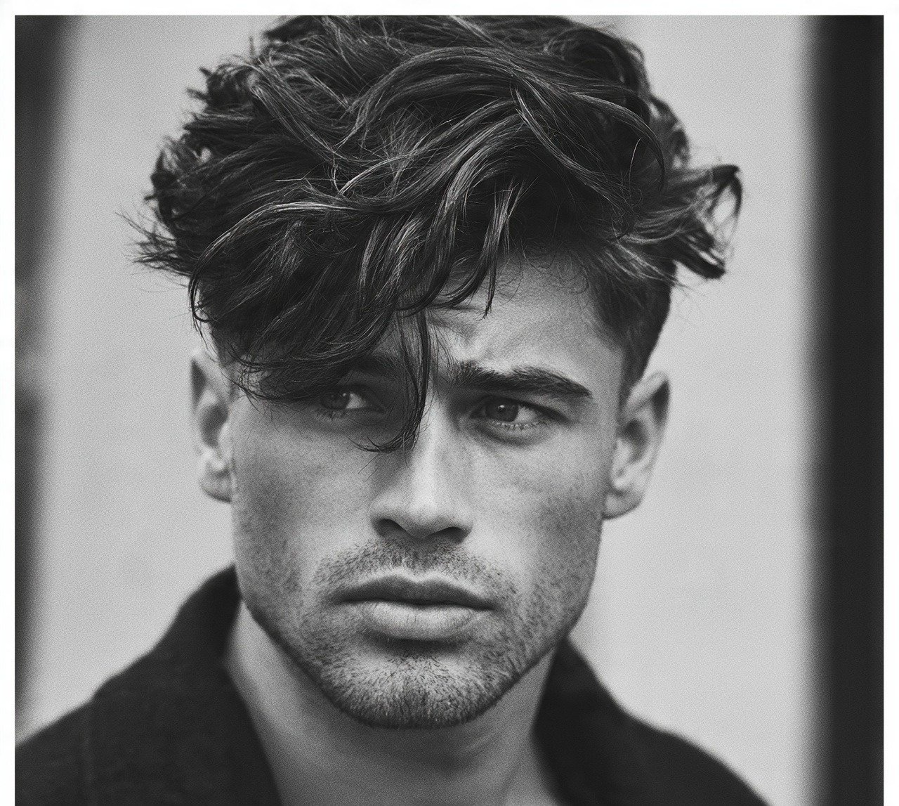 Long Textured Fringe Haircut For Men