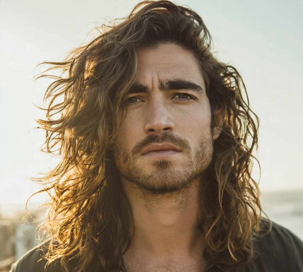 Long Wavy Surfer Hair cropped