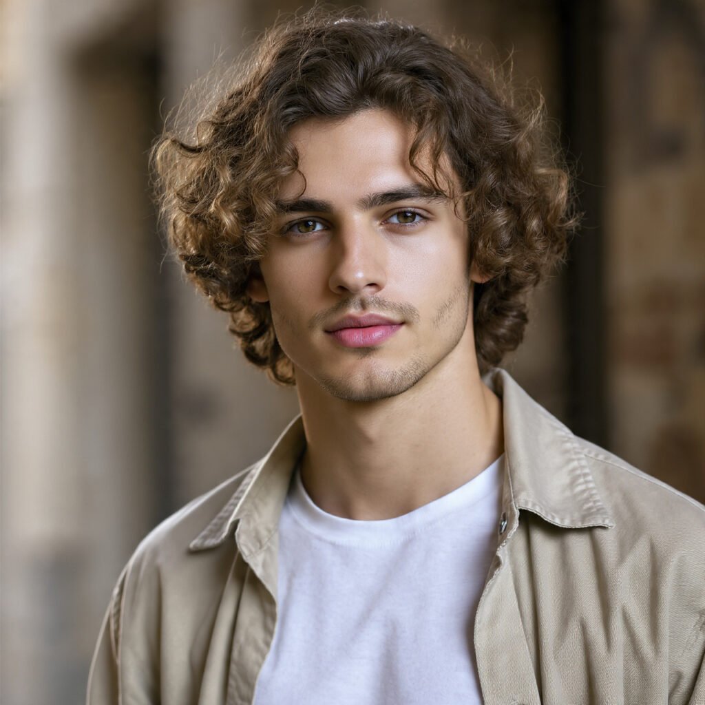 Loose Curly Flow For Men Curly Hair