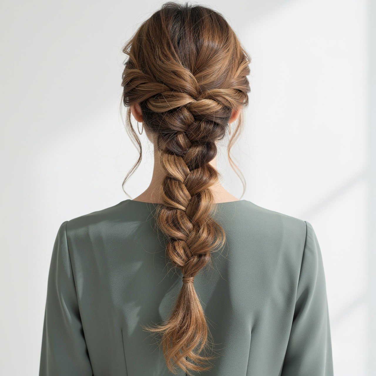 Loose Fishtail Braid Easy Summer Hairstyle