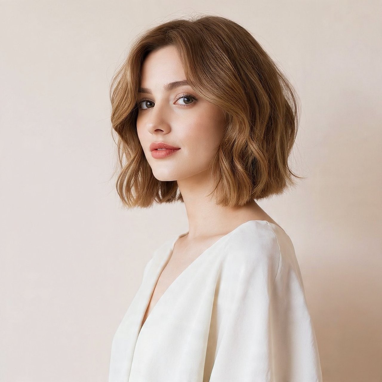 Loose Romantic Wavy Bob