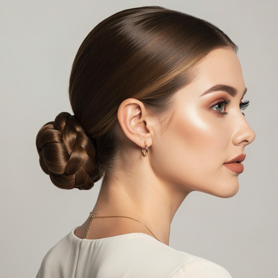 Low Braided Bun 1