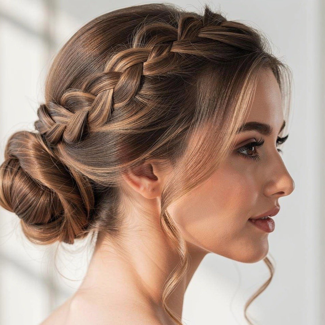 15 Trending Simple Elegant Hairstyles for Everyday and Special Events 10 Low Braided Bun 3