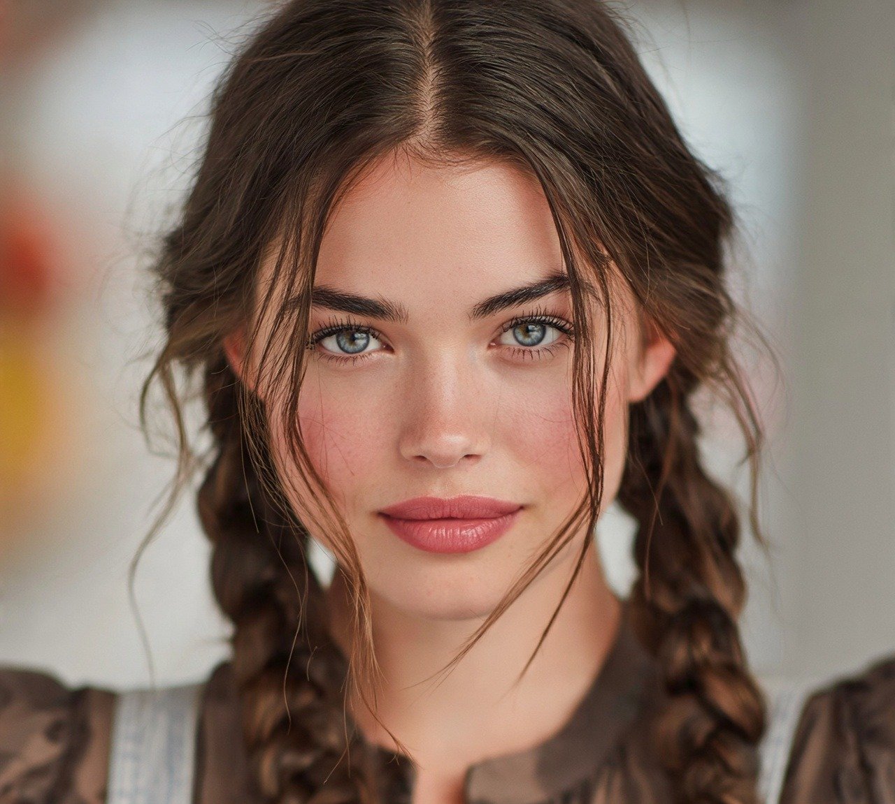 Low Braided Pigtails For Long Hair