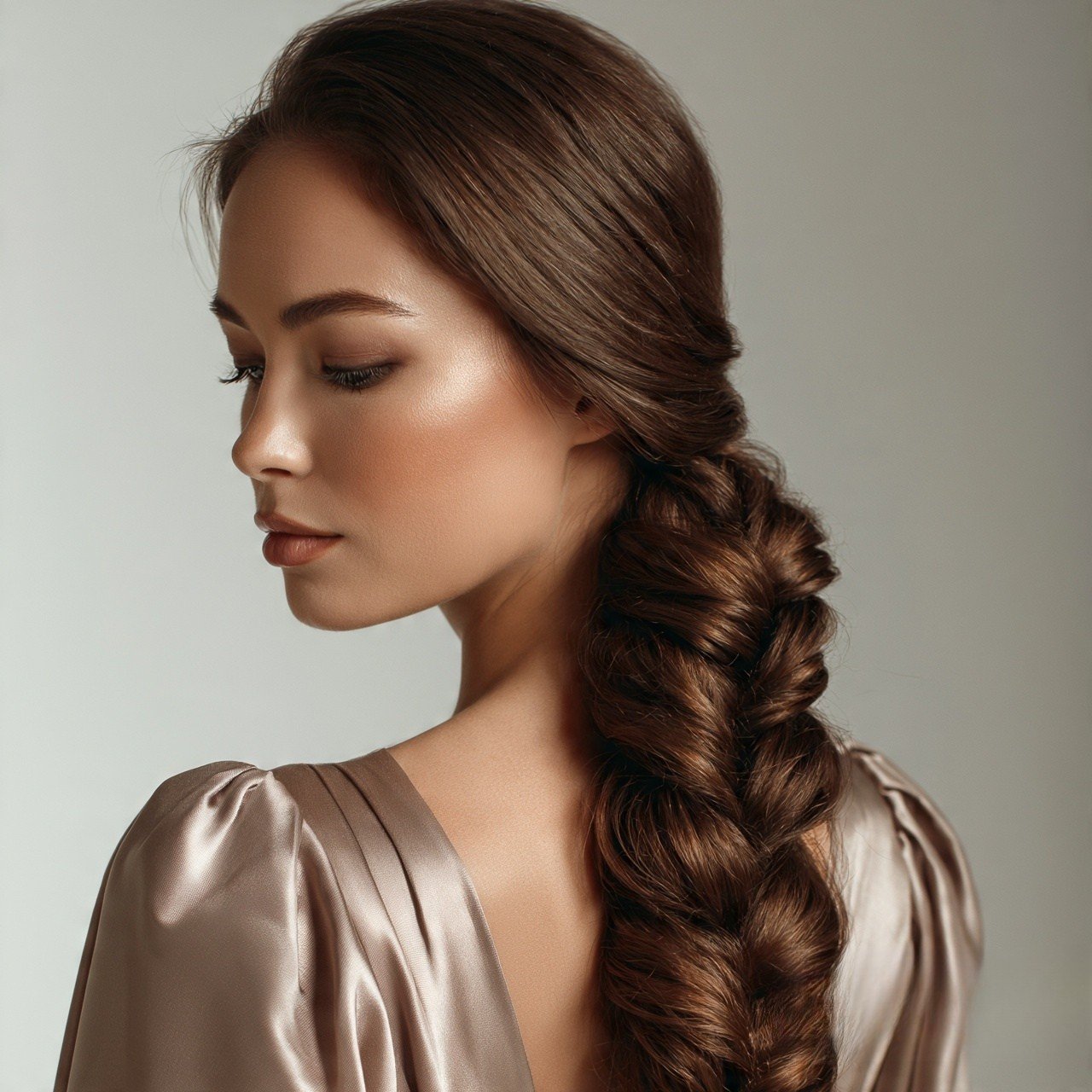 Low Braided Ponytail For Thick Hair