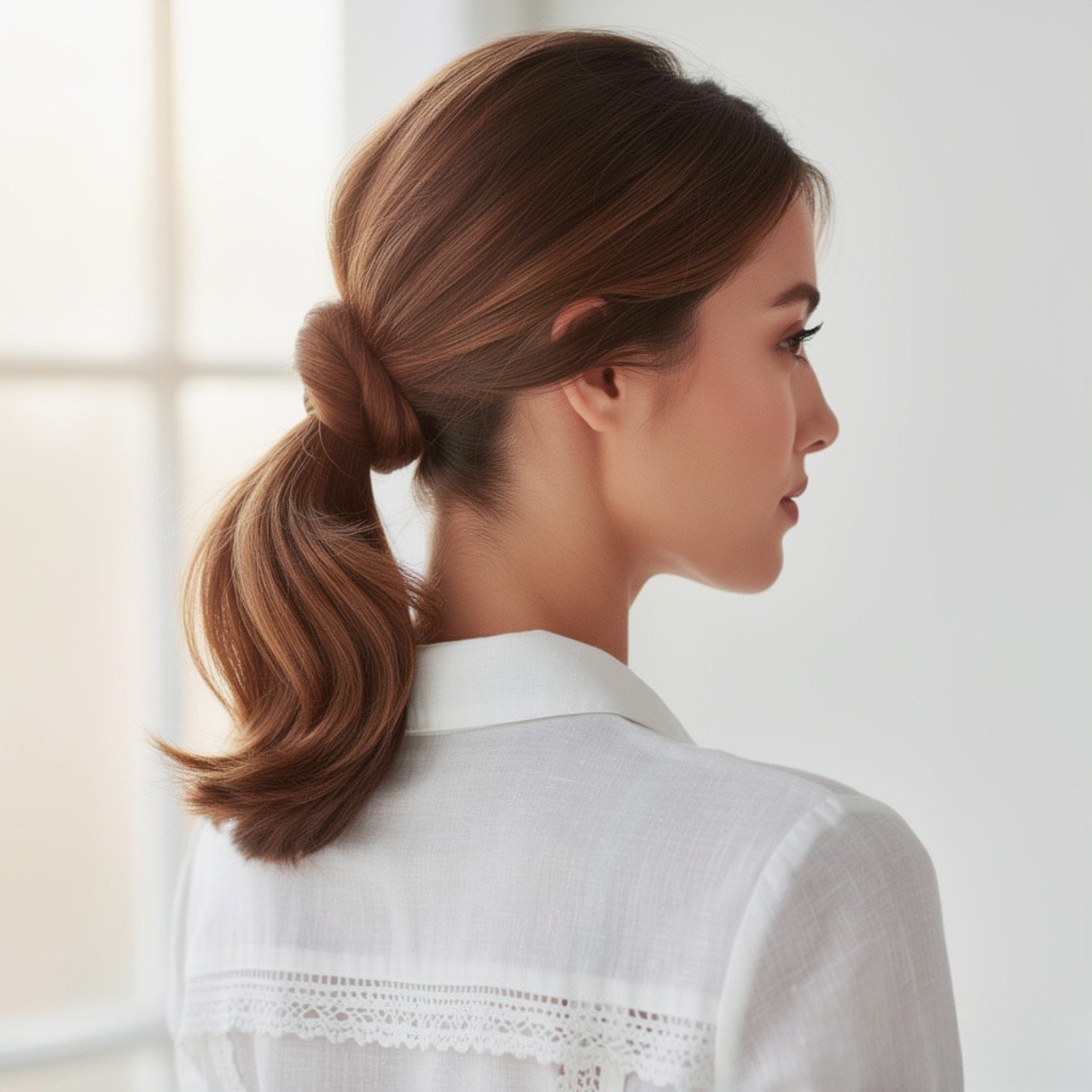 Summer Hairstyles for Medium Hair: 13 Trendy Ideas to Try that You’ll Love 7 Low Ponytail with Twist Summer Hairstyles for Medium Hair