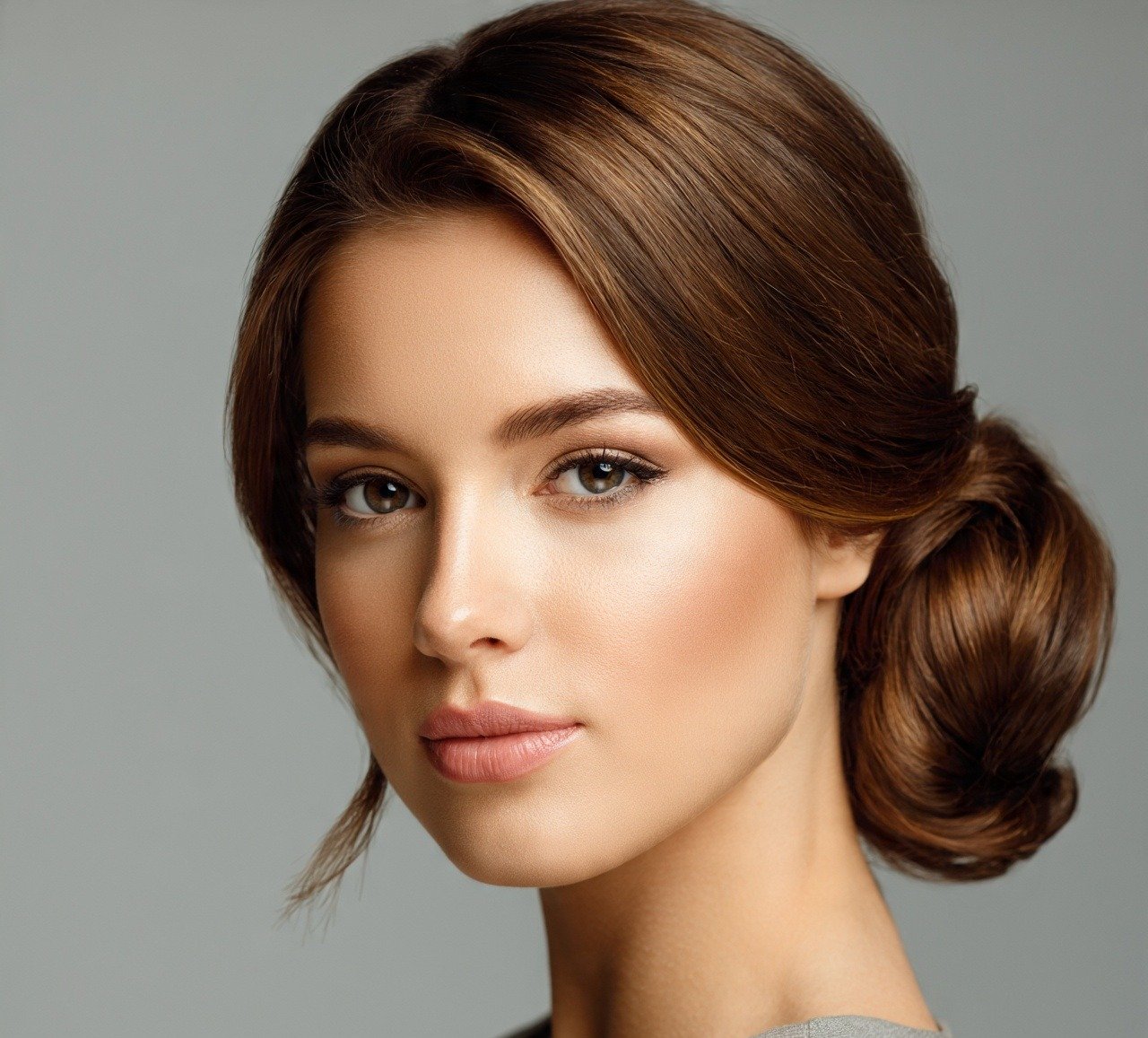 Low Side Chignon Formal Long Hair