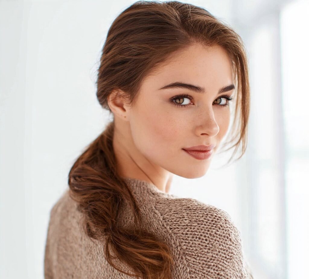 12 Must-Try Simple Hairstyles for Long Hair for a Chic Everyday Look 7 Low Side Ponytail cropped
