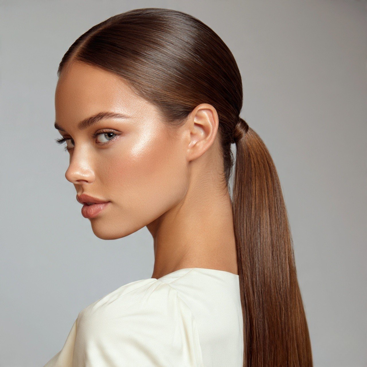 14 Trending Easy Hairstyles for Long Hair You’ll Love 2 Low Sleek Ponytail For Long Hair