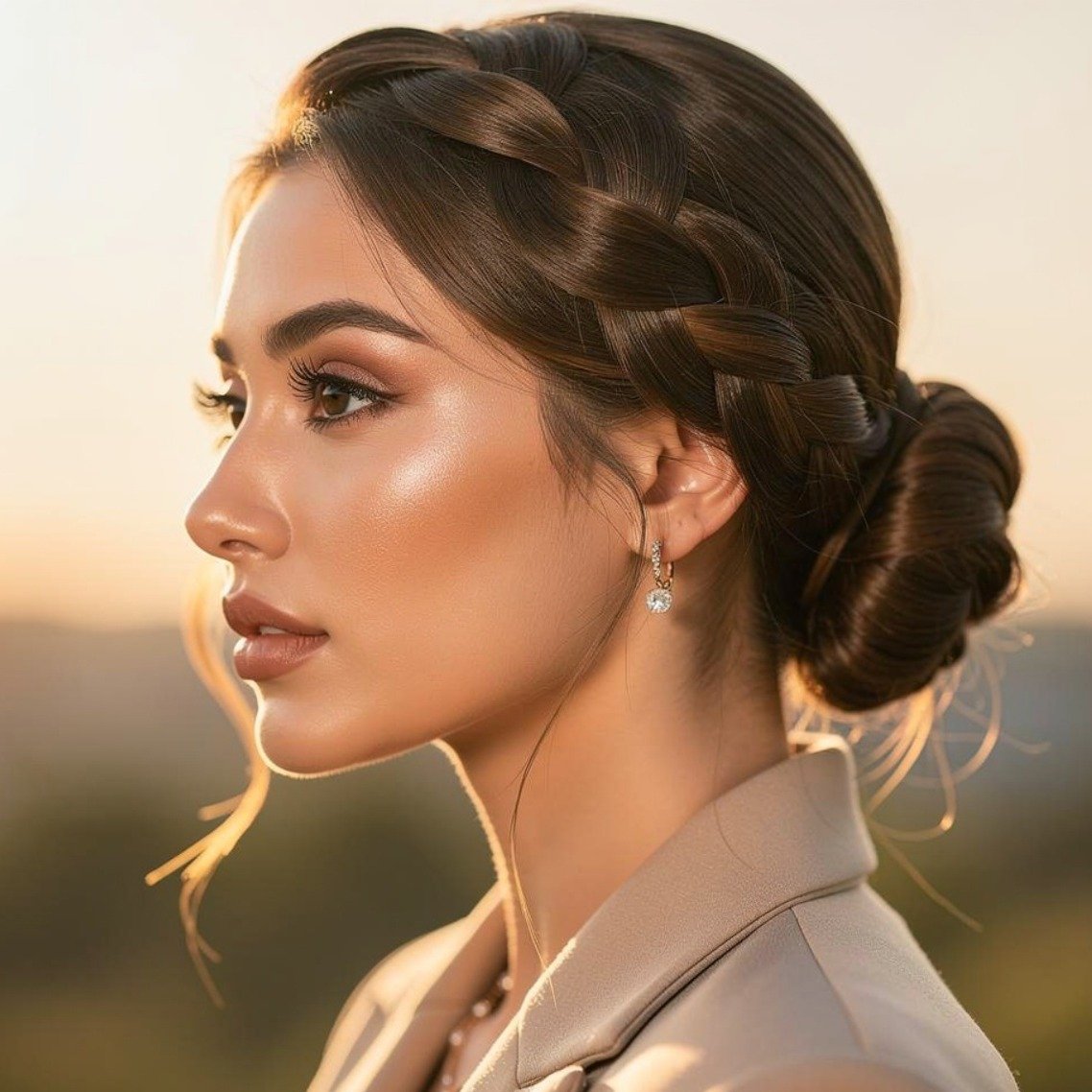 15 Simple Wedding Hairstyles That Look Elegant and Timeless 7 Low Twisted Bun 2
