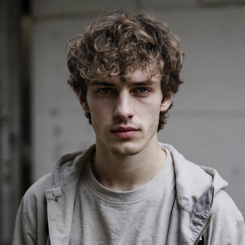 Medium Length Curly Shag For Men