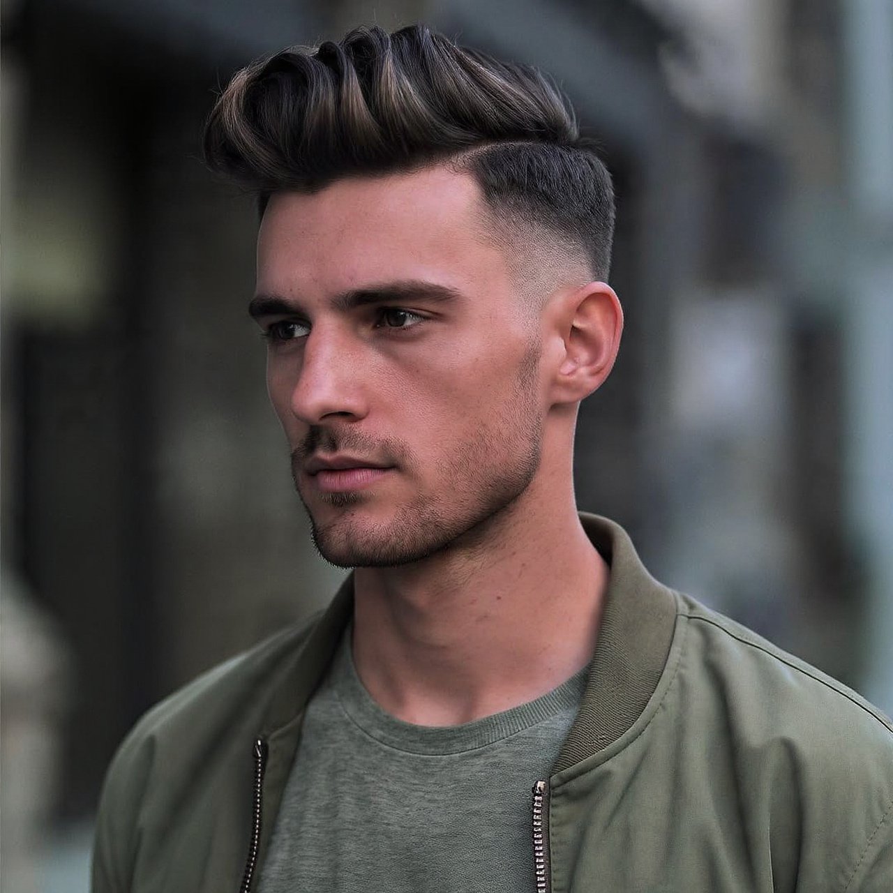 Medium Length Quiff Hairstyle For Men