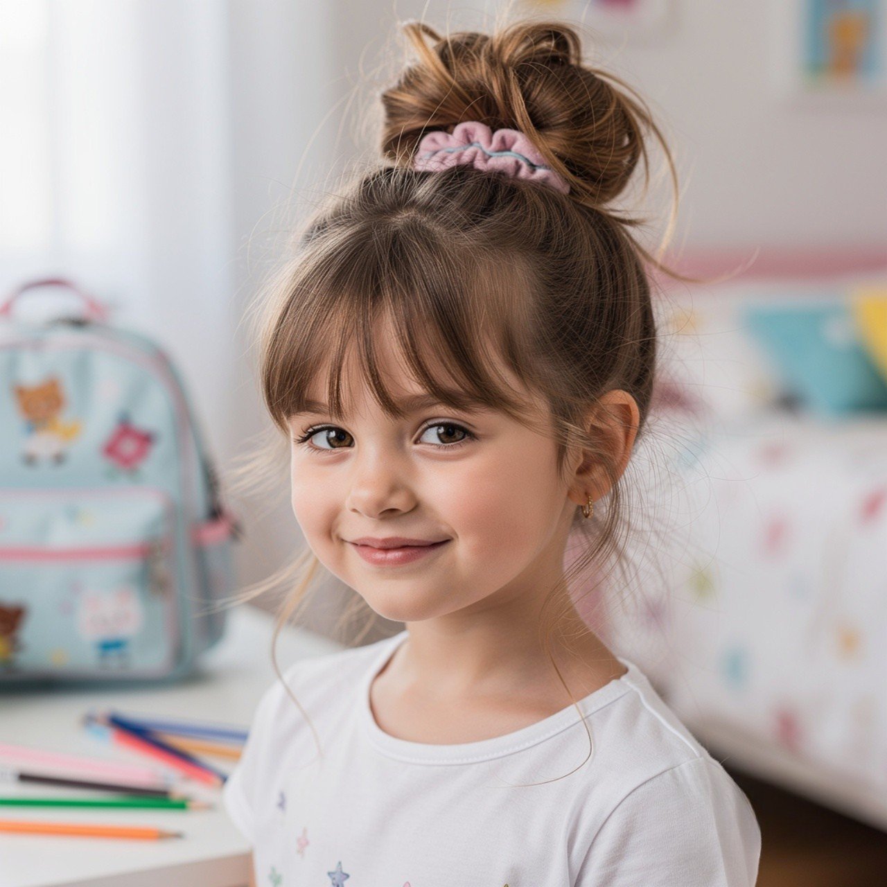 Messy Bun Cute Easy Hairstyle