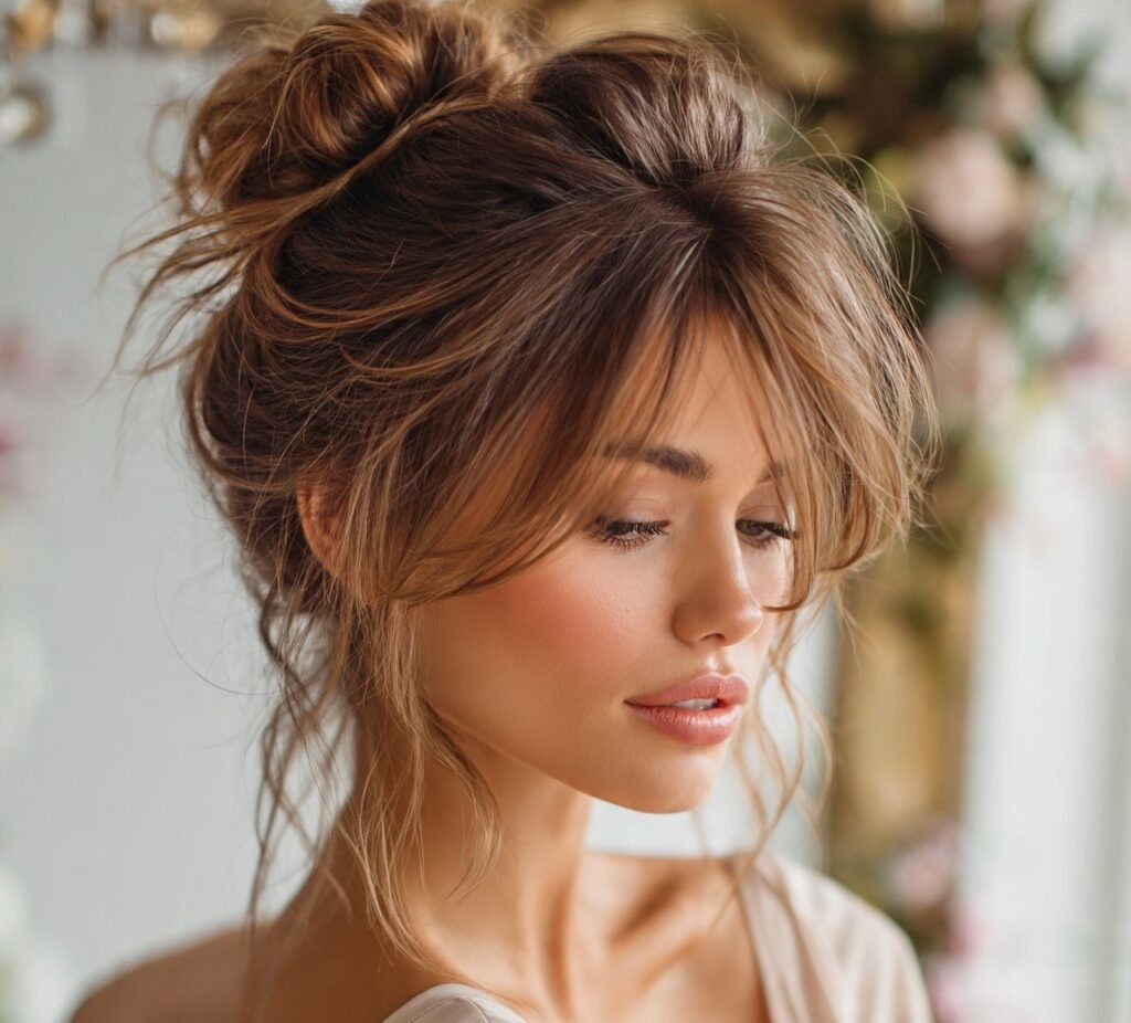 Messy Bun with Face Framing Pieces