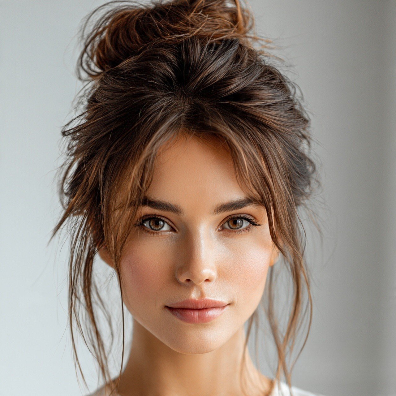 Messy Bun with Texture For Thick Hair