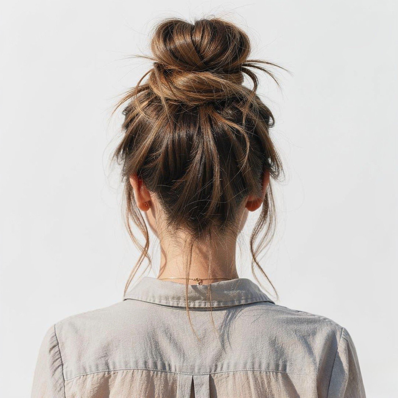 17 Trendy Summer Hairstyles for Long Hair that You’ll Love 2 Messy High Bun with Volume Summer Hairstyles for Long Hair
