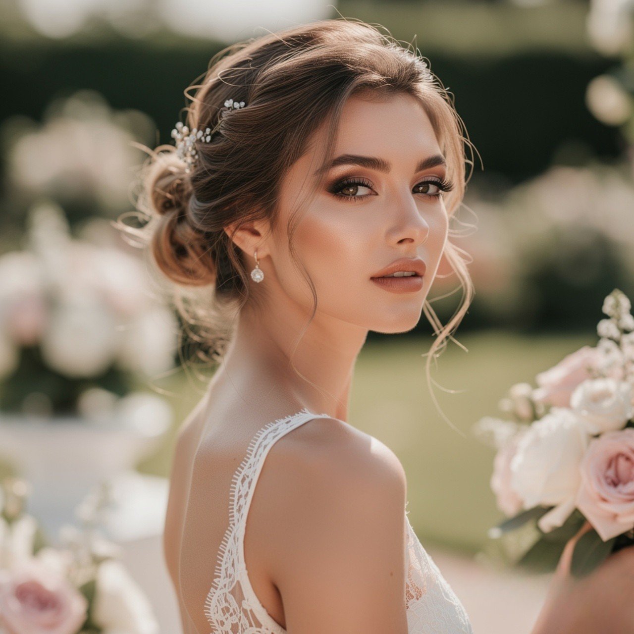 15 Trending Easy Wedding Guest Hairstyles for Elegant Looks 8 Messy Low Bun Wedding Guest Hairstyle