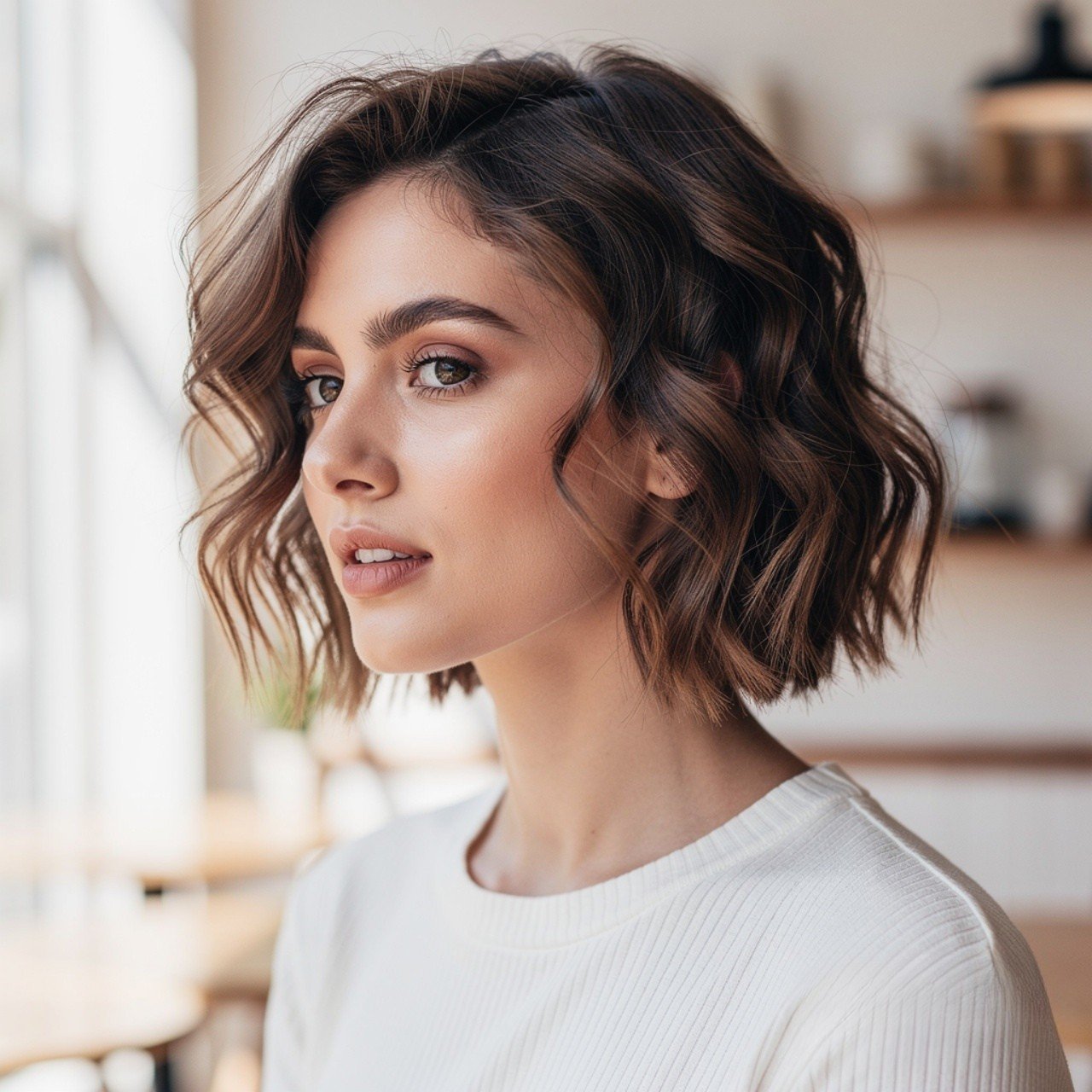 Messy Short Waves Easy Hairstyle
