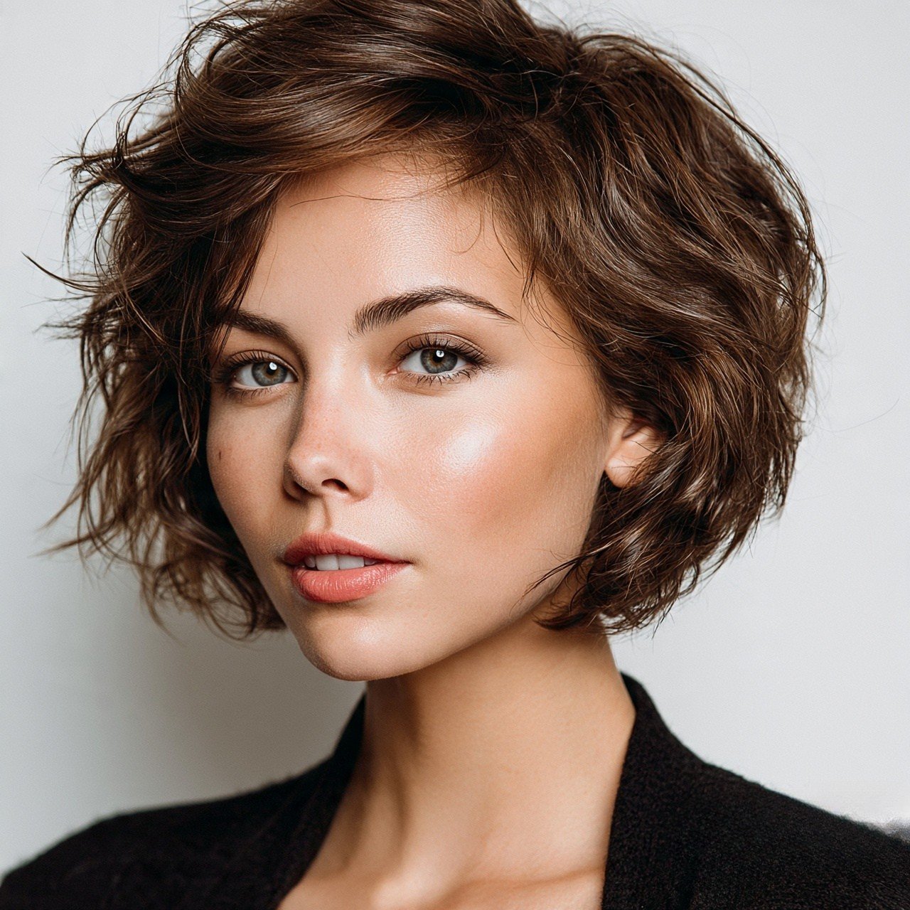 Messy Textured Waves For Short Hair