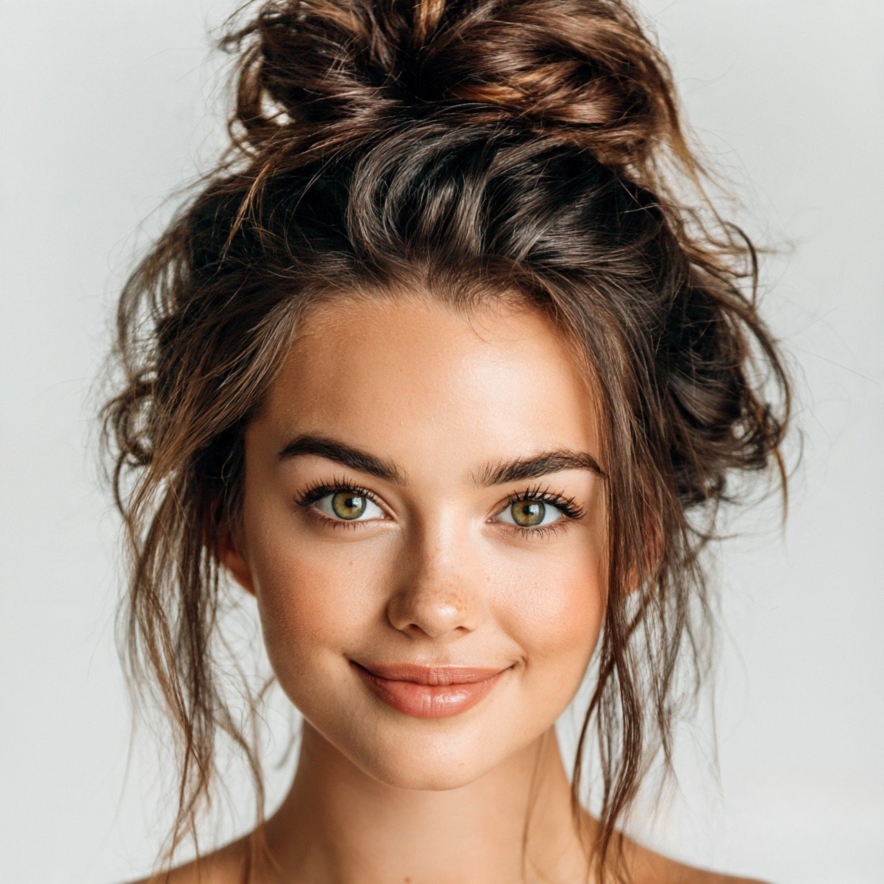 Messy Top Bun For Medium Hair