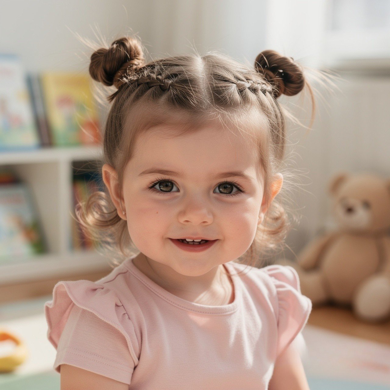 Mini Braided Pigtails Toddler Hairstyle