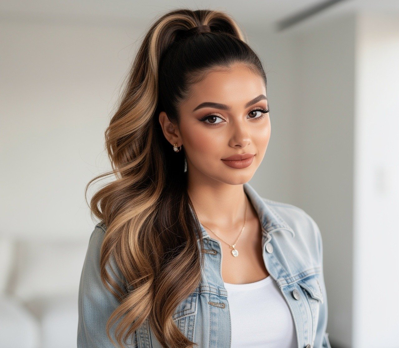 Ombre Quick Weave Ponytail Hairstyles for Low Maintenance