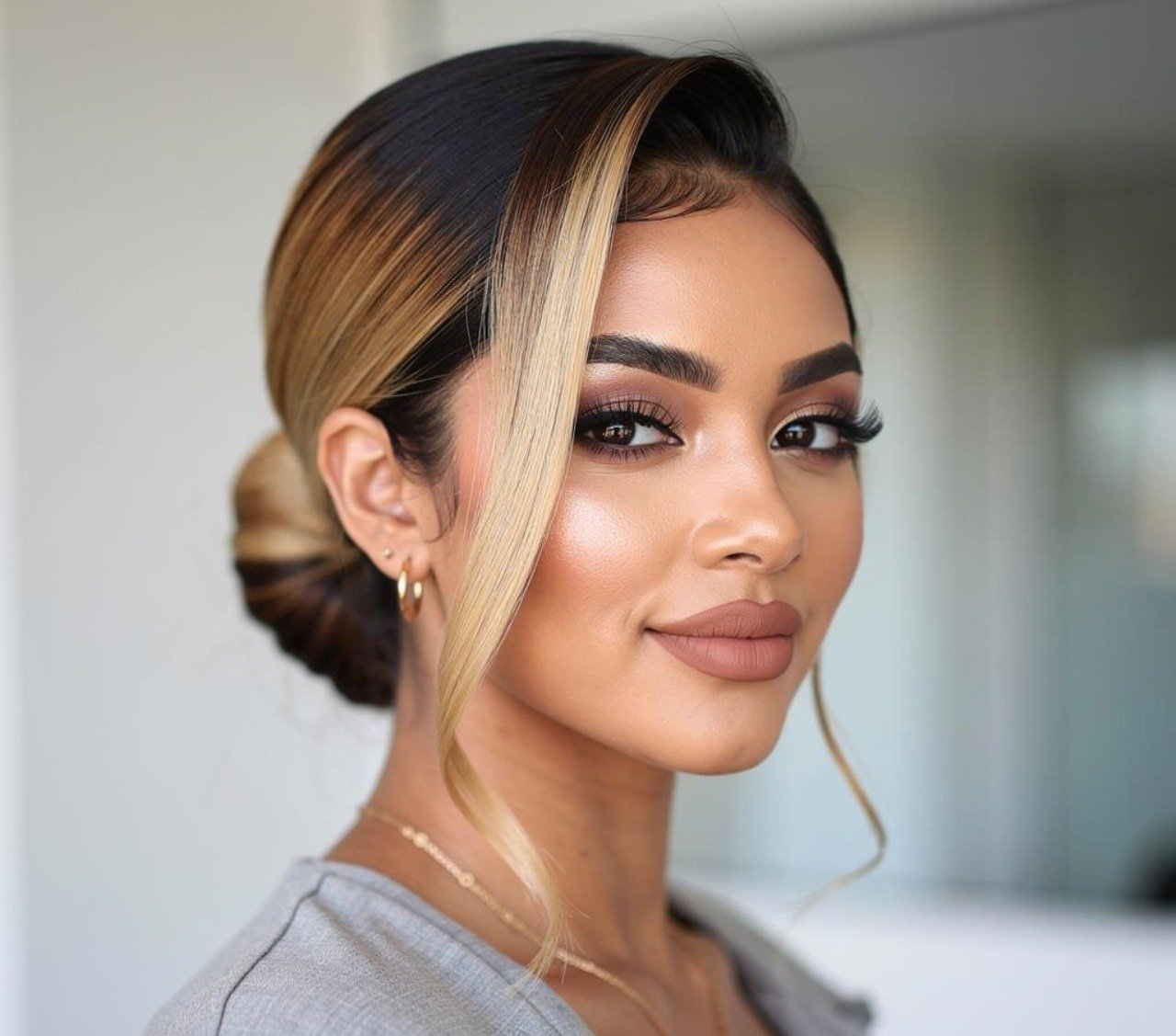 Ombre quick weave hairstyles ponytail for low maintenance 1
