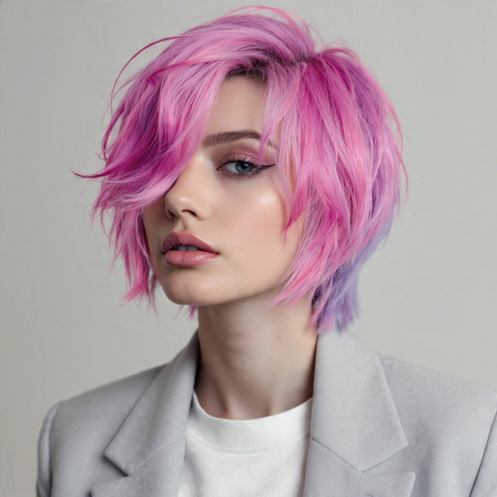 Messy Bob Hairstyles: 16 Effortless Ideas Worth Pinning 16 Pastel or Vivid Messy Bob