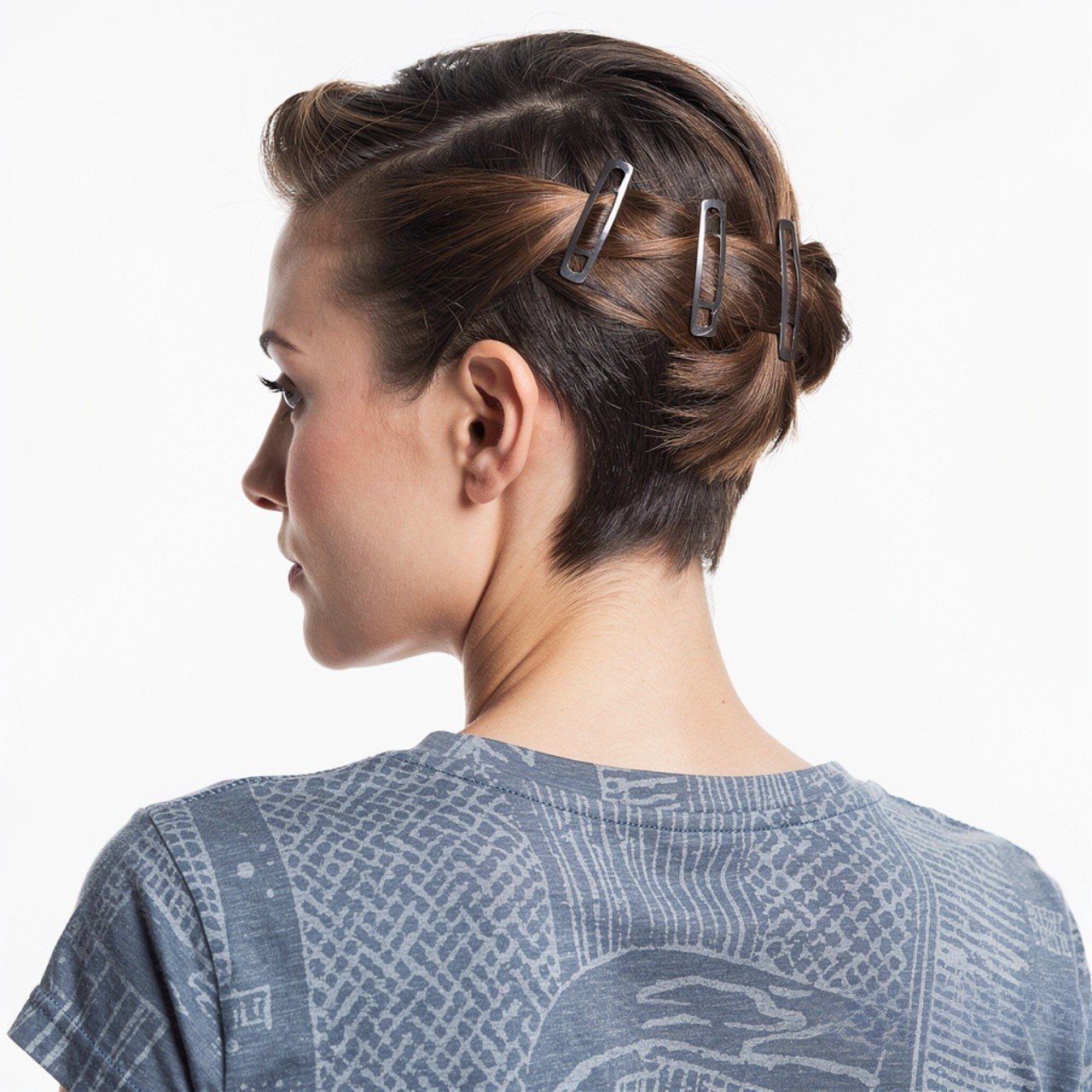 Pin Back Quick Easy Hairstyles for short hair